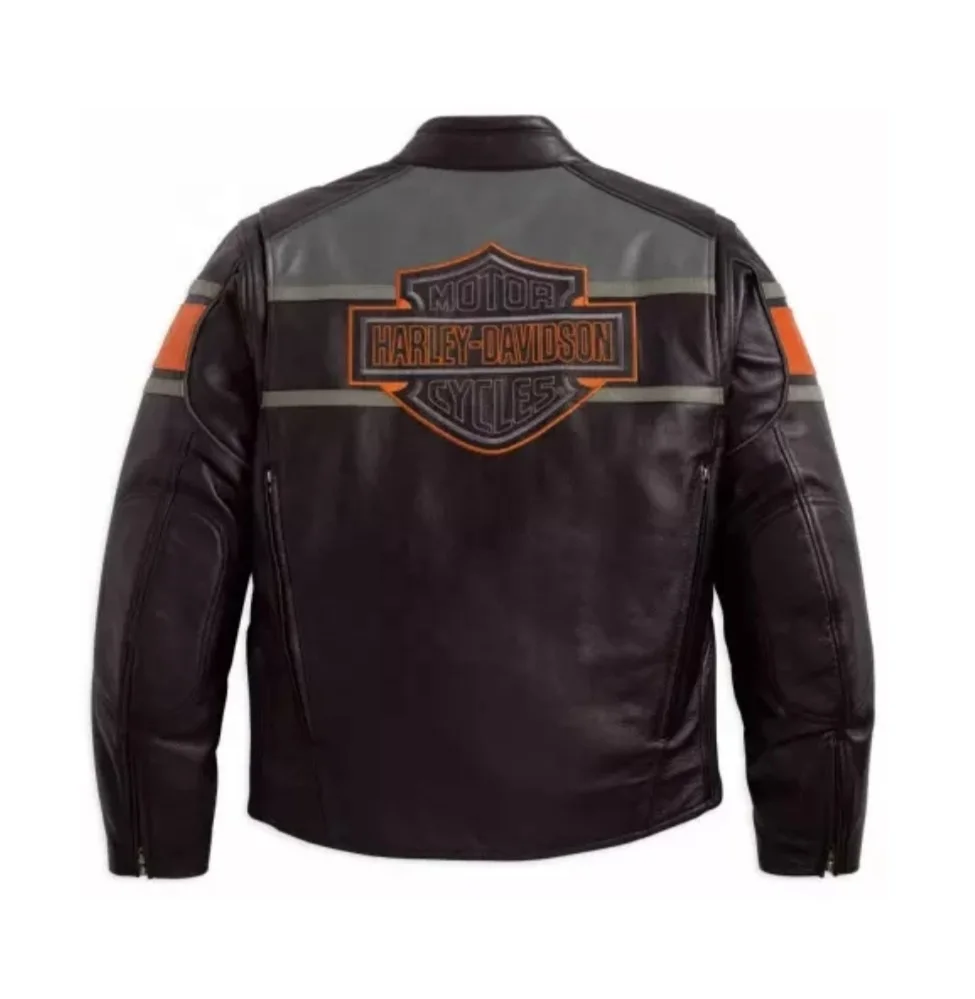 Мужская кожаная куртка HARLEY DAVIDSON мотоциклетный Круизер HD в американском стиле изготовленная на заказ для верховой