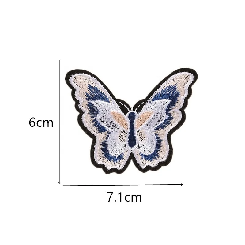 Custom wholesale fashionable flower patch sports club applique iron logo sew on backing fitting badge woven custom patches