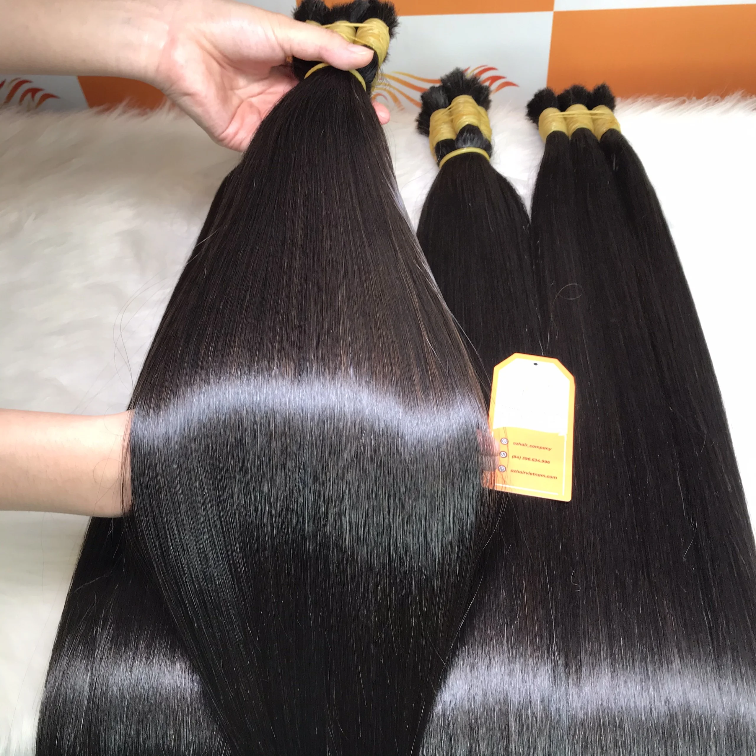 Raw Hair Unprocessed Bulk Hair Human Hair Extensions Cheap Wholesale Price Fast Shipping By DHL UPS FEDEX