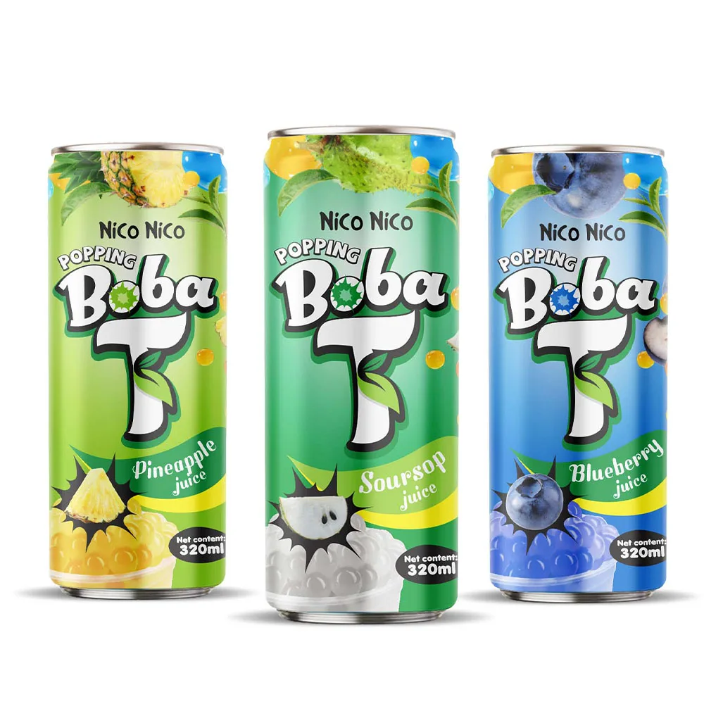 Лидер продаж чай Боба 320 мл банка фруктовый со льдом оптовая продажа готовый к употреблению поставщик чая из Вьетнама
