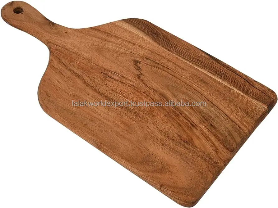 Premium Quality Wooden Serving Paddle Durable Cheese Board Double Side Rectangular Wooden Chopping Board  Falak World Export