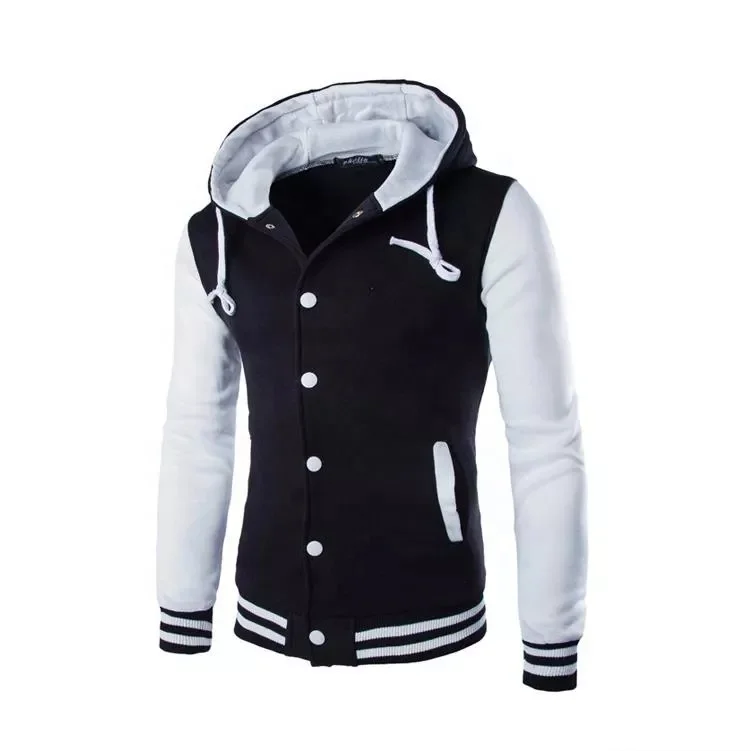 Versity Jacket Fully Customized Embroidery College Football Hooded Jacket Cotton and Leather Bomber ORM Jacket Wool Embroidery