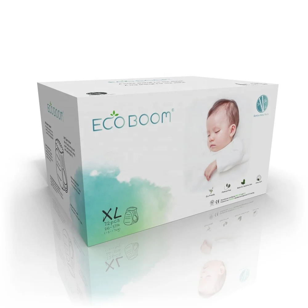 ECO BOOM new fashion disposable eco friendly organic biodegradable bamboo baby training pants nappy for kid