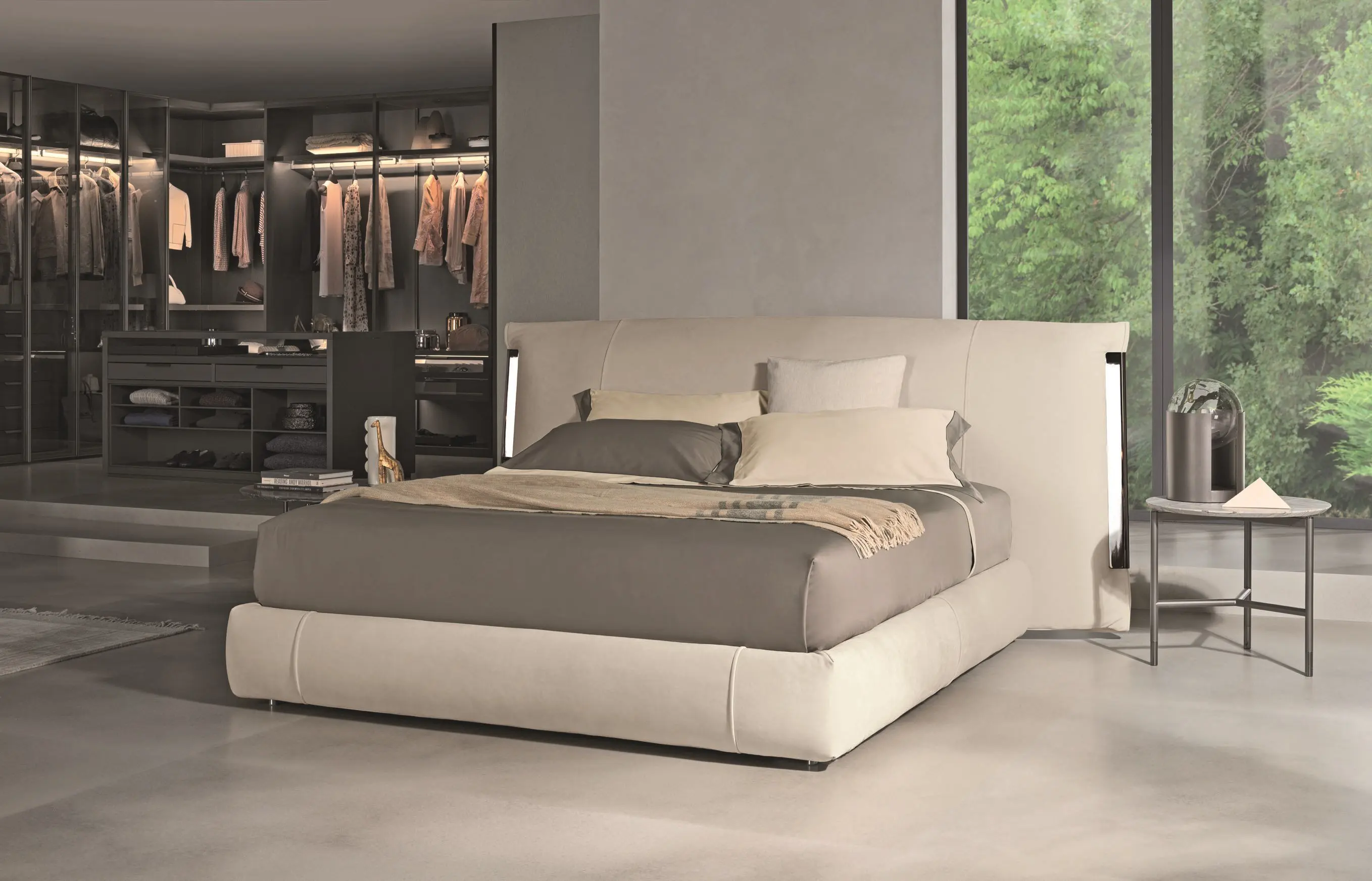 Minimalist Style King Size Leather Bed Set Modern Fully Upholstered Double Queen Size Bed