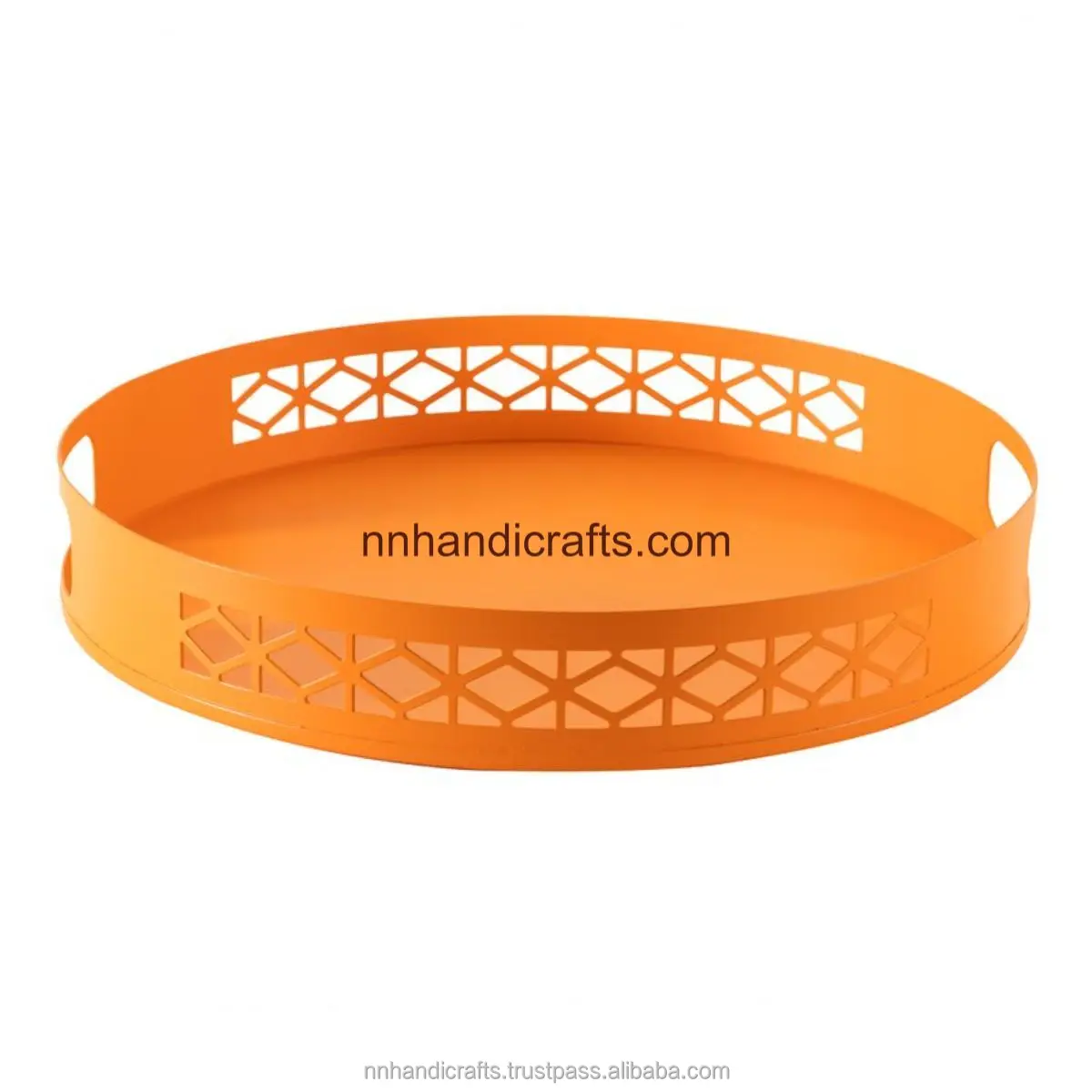 Antique Modern Classical Design Metal Serving Tray Round Golden Serving Tray With Mirror Base For Home Hotel Serve Ware Table