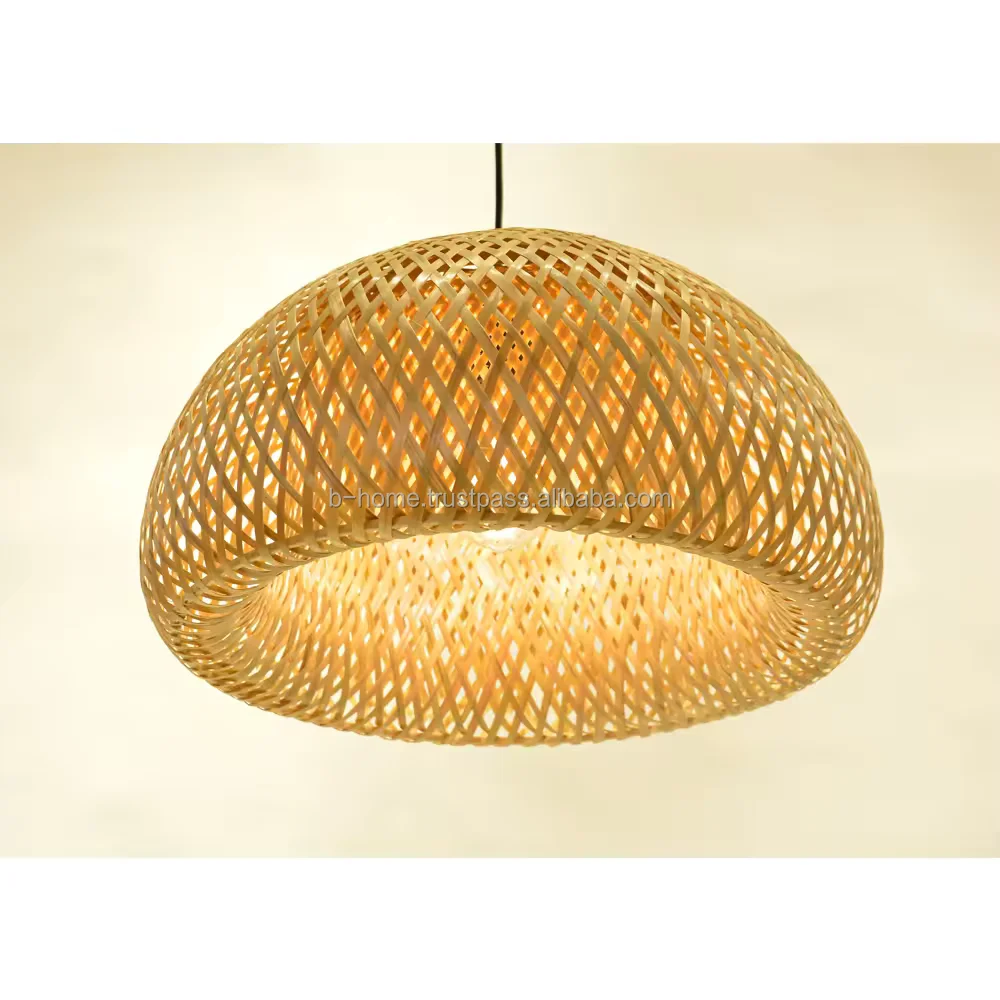 Handmade in Vietnam Wicker Crafts Hanging Lamps Rattan Pendant Light Bamboo Weaving Lamp Handicraft