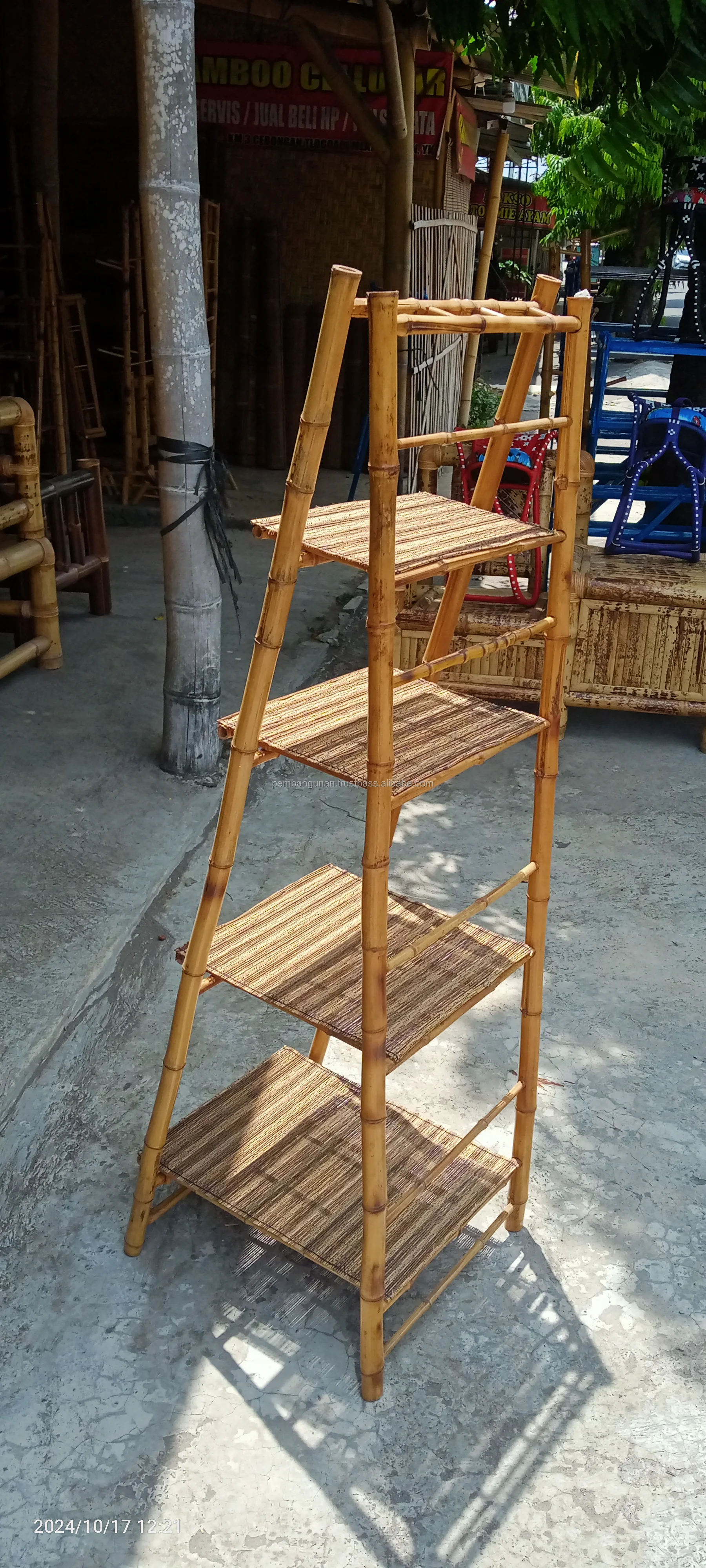 Handmade High Quality Bamboo Shoes Rack for Home Hotel Living Room or Apartment Use Direct from Indonesia for Farm House or Hall