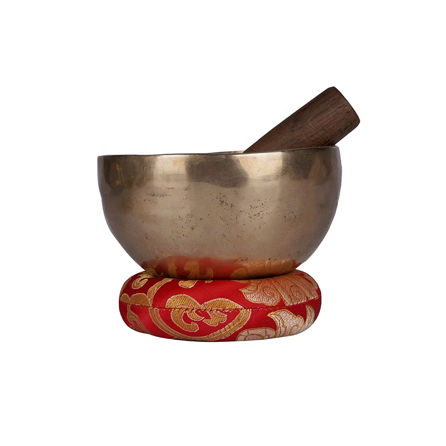 Brass Healing Bowl Tibetan Meditation Bowl Craft Bowl NP Print Seven Chakra Full Moon Metal Handmade in Nepal Bronze Buddhism