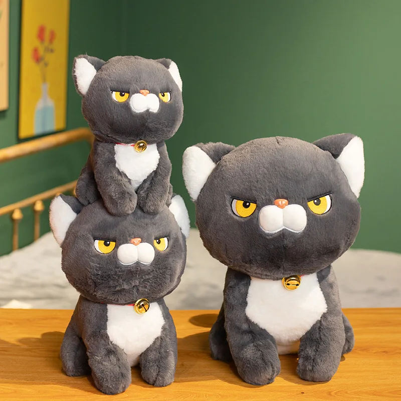 Cartoon Milk Group Cat Plush Toy Cute Little Cat Stuffed Animal Pillow Birthday Gift Doll for Girls