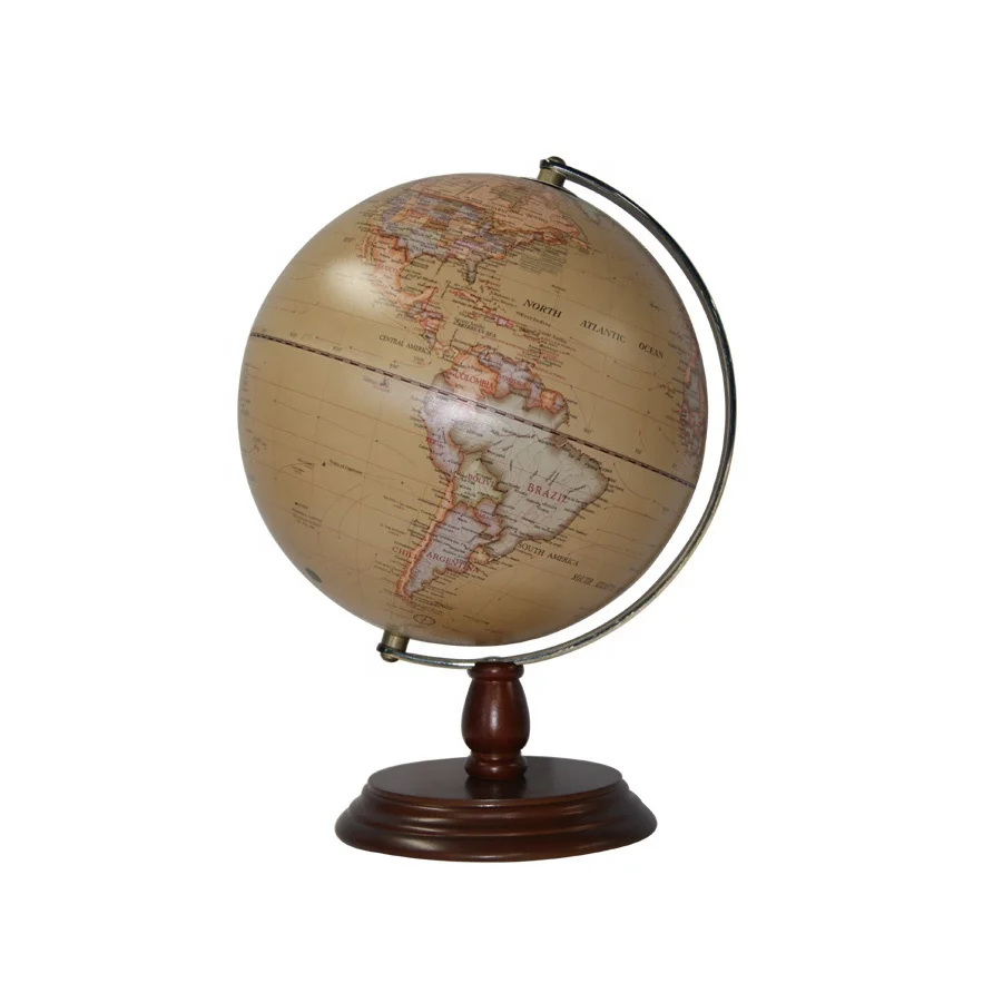 Top selling Desktop Decorative World Globe Aluminium Globe with ring Educational Globe Wholesale