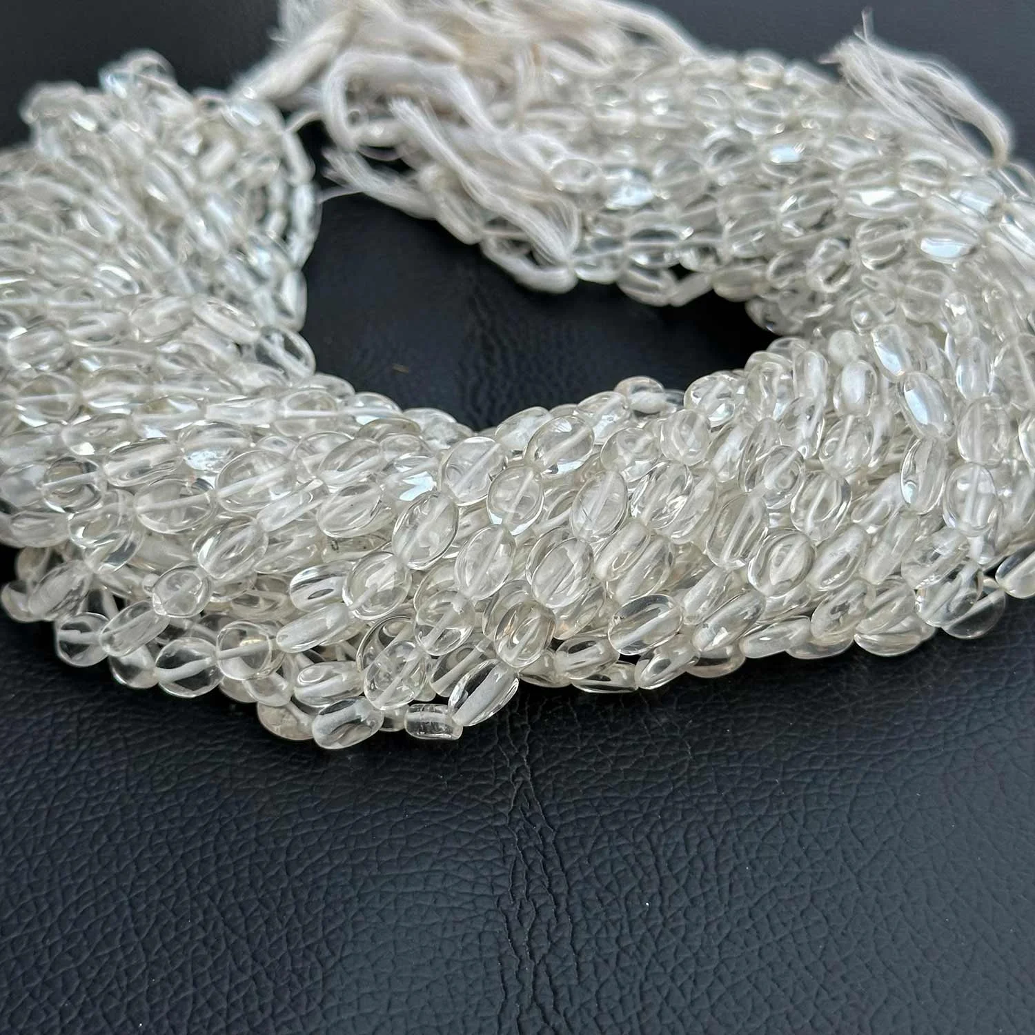 Extreme Fine Quality Crystal Quartz Smooth Oval Shape Beads Strand At Wholesale Factory Price From Manufacturer Suppliers