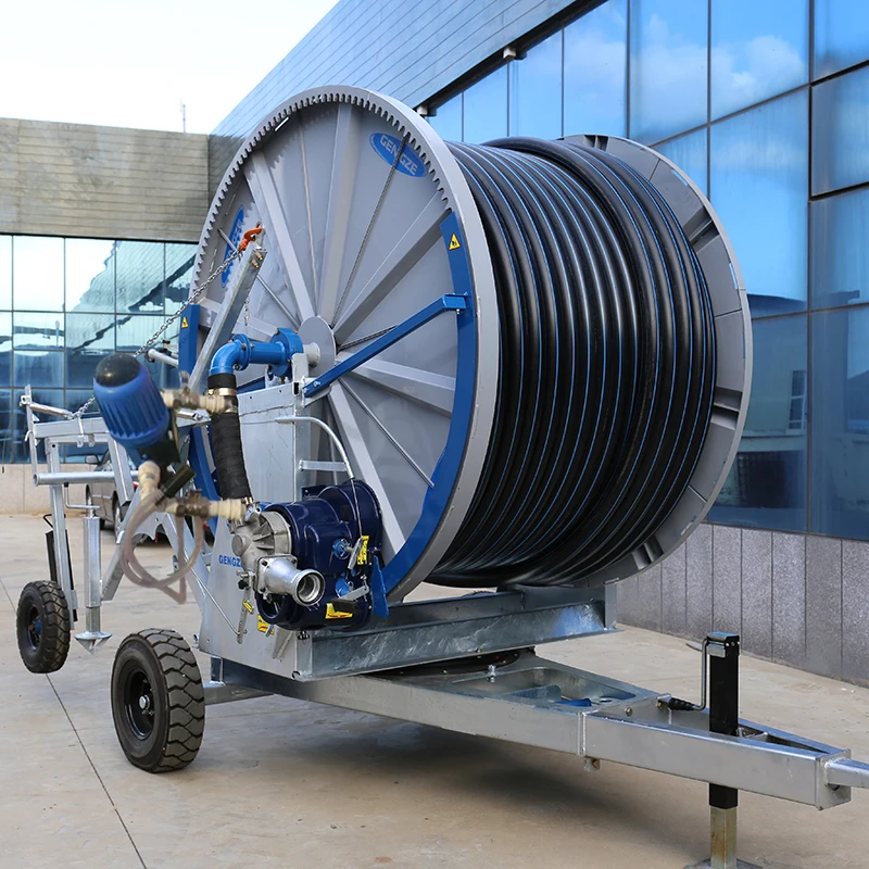 Дорожная система орошения дождевой пистолет 75-300 шланговая катушка с дорожным ирригатором