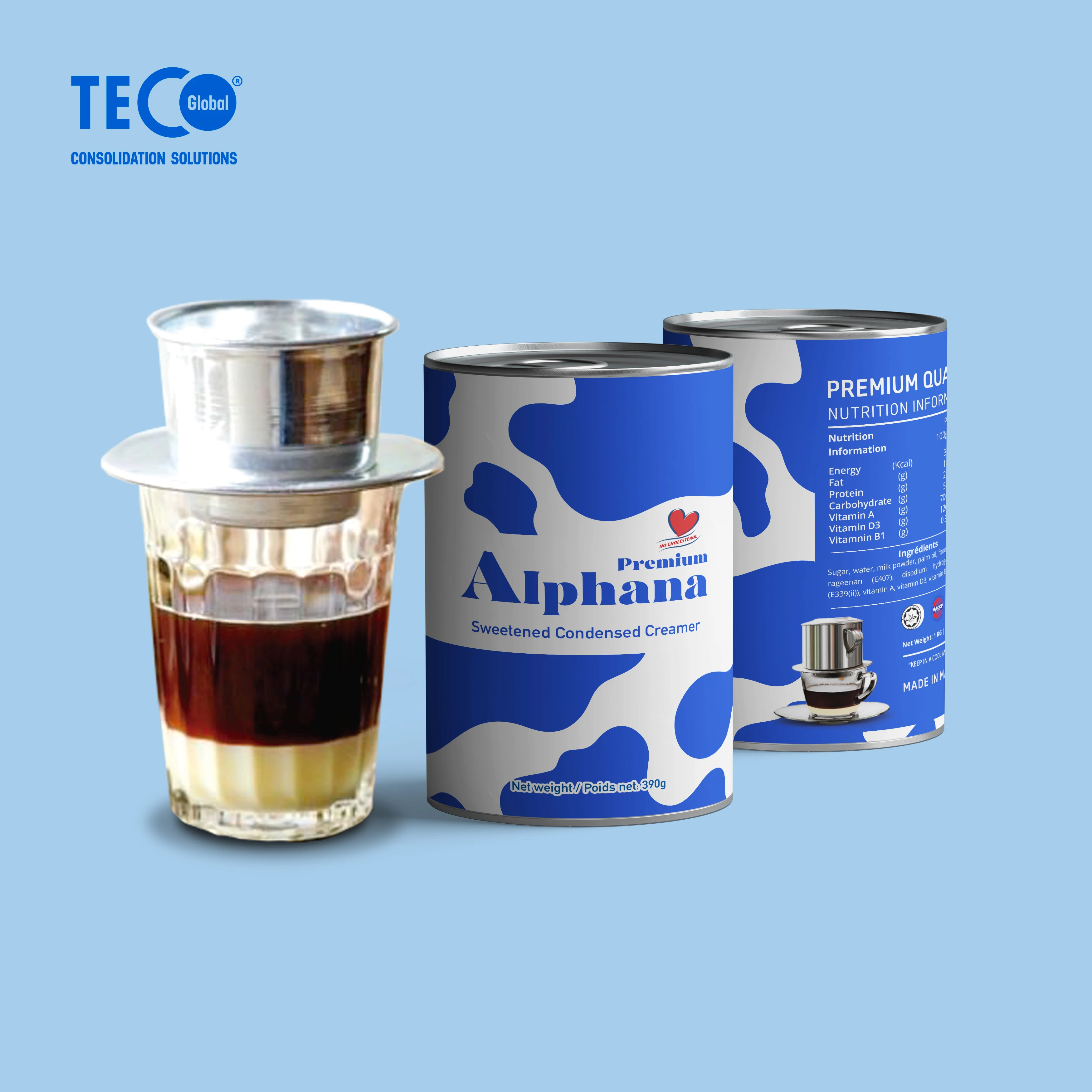 Alphana Sweetened Condensed Milk 500g - Premium Quality Condensed Milk - Delicious, Nutritious  - Ready for Export