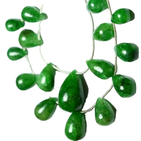 
 Изумрудные Гладкие бусины Beryl Tear Plan 7x10 мм до 10x15 мм 8,5 дюймов нитка изумруд для изготовления ювелирных изделий  