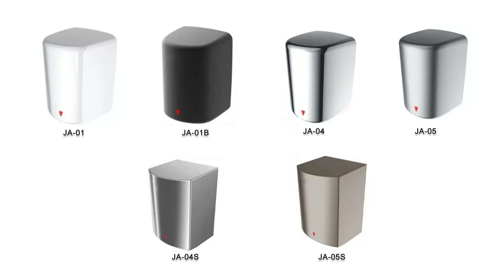 Fashion luxury Black bathroom electric hand dryer Low noise 68dB  High quality high Speed jet Hand dryer 3 years warranty