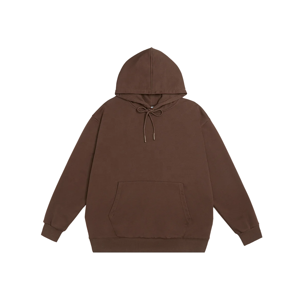 High Quality Blank Unbranded Logo Cotton Fleece Sweatshirt Custom Brown Pullover Oversize Hoodie