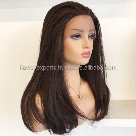 High Quality Heat Resistant Indian Human Hair Vendors Long Curly Human Hair Wigs