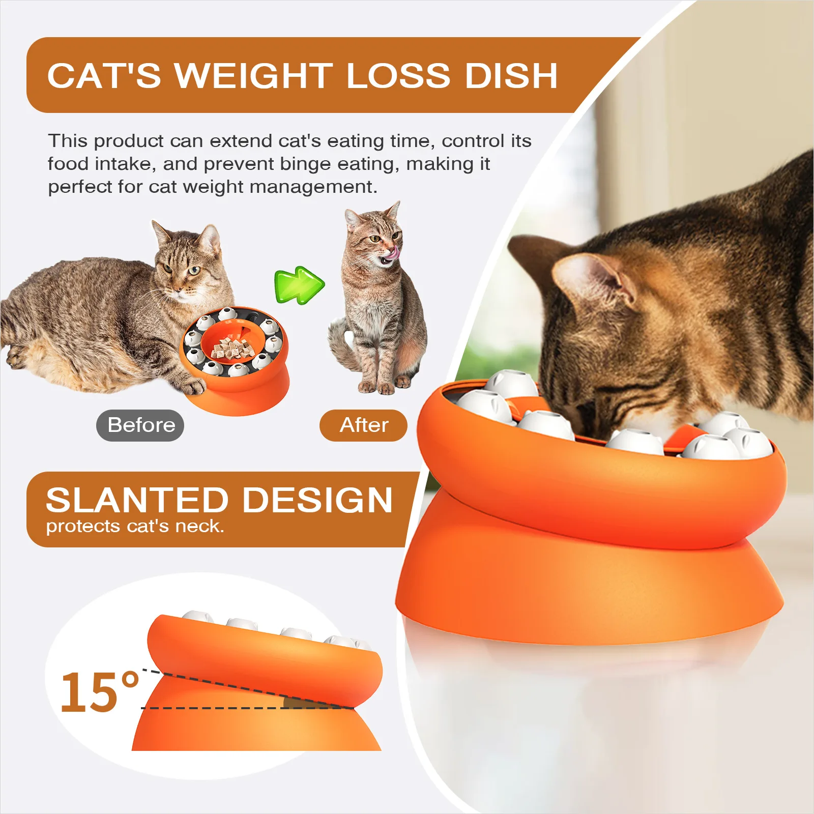 New Arrival Cat Puzzle Toys Slow Feeder Interactive Training Food Bowl
