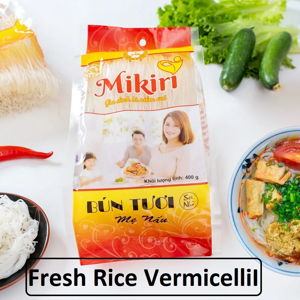 [Top Quality Product] Rice Noodles 400 gram Ingredient Rice Flour 95% Water Cooking 7-10 minutes Eat with Soup, Food Chewy Taste