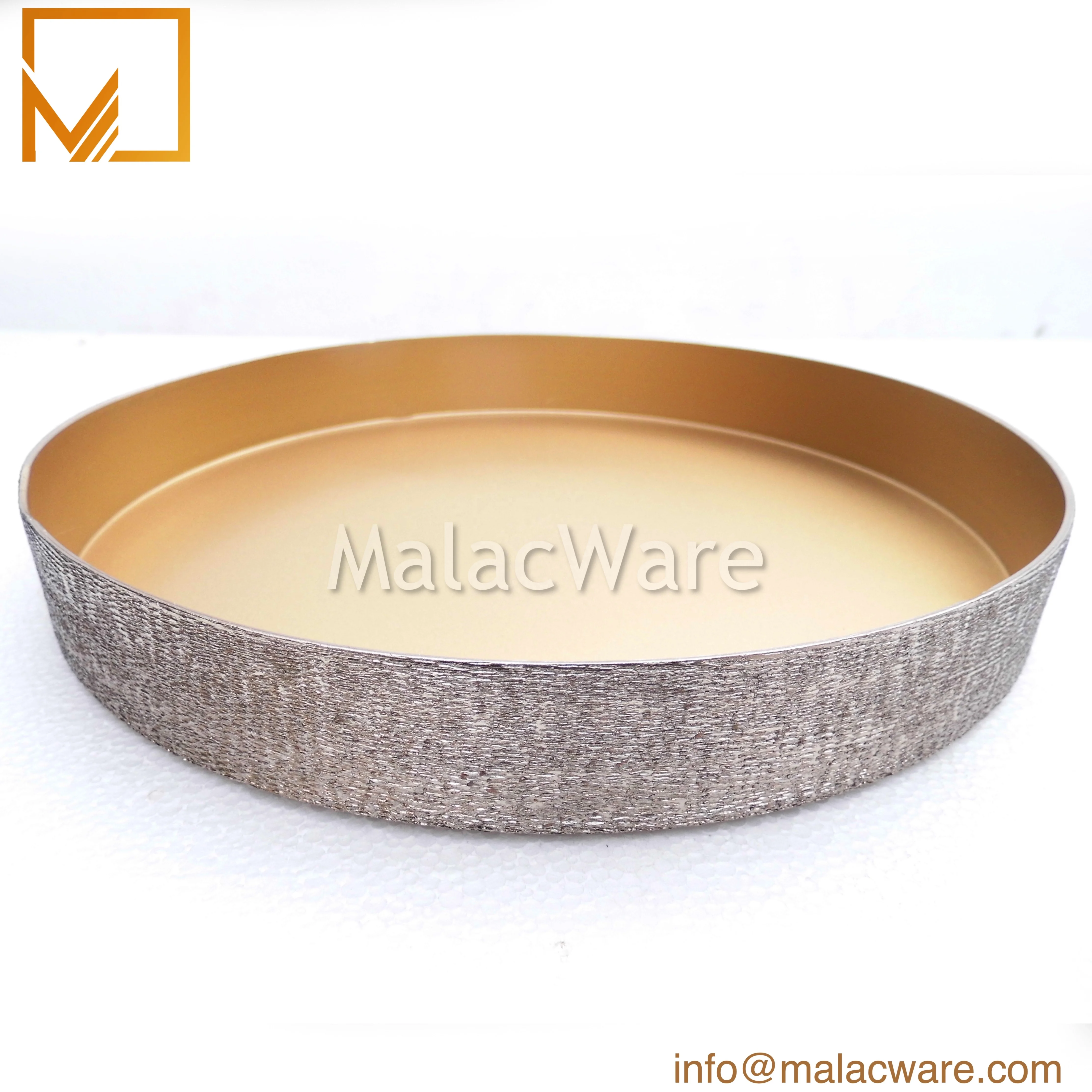 wholesale price manufacturing metal tray attractive designer golden brass tray