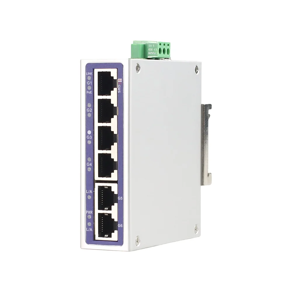 GWS-IPS3064P 6 port Gigabit Smart  Network Unmanaged Switch Din-Rail Industrial POE Switch