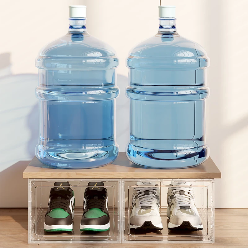 Пластиковый шкаф складной многофункциональный ящик для хранения Прозрачная Магнитная коробка обуви дома