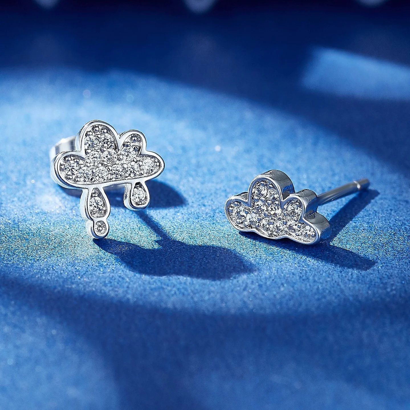 14k White Gold Fine Jewelry VVS Moissanite Earring Solitaire Stud Earring Custom Weather shape Stud Diamond Earrings For Women