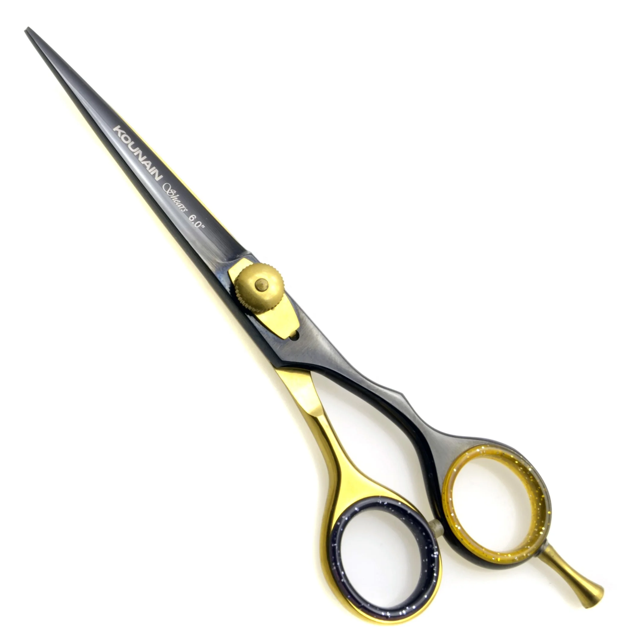 Professional Stainless Steel SS 420 Hair Cutting Scissors Sharp Tip Black Gold Blue Coated for Salon Use