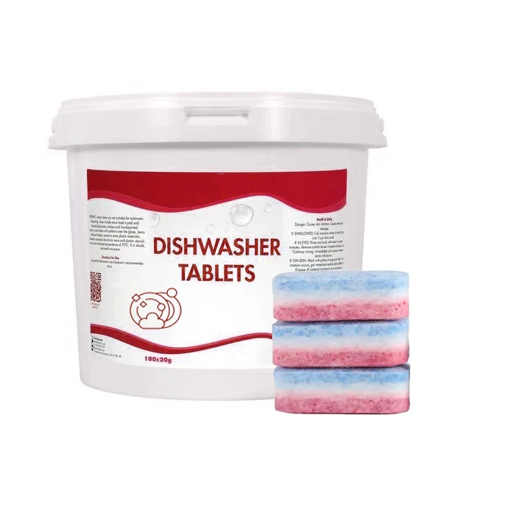 Custom 100pcs 20g Fragrance Free Safe & Effective Non-Toxic powerful Dishwasher Detergent Tablets