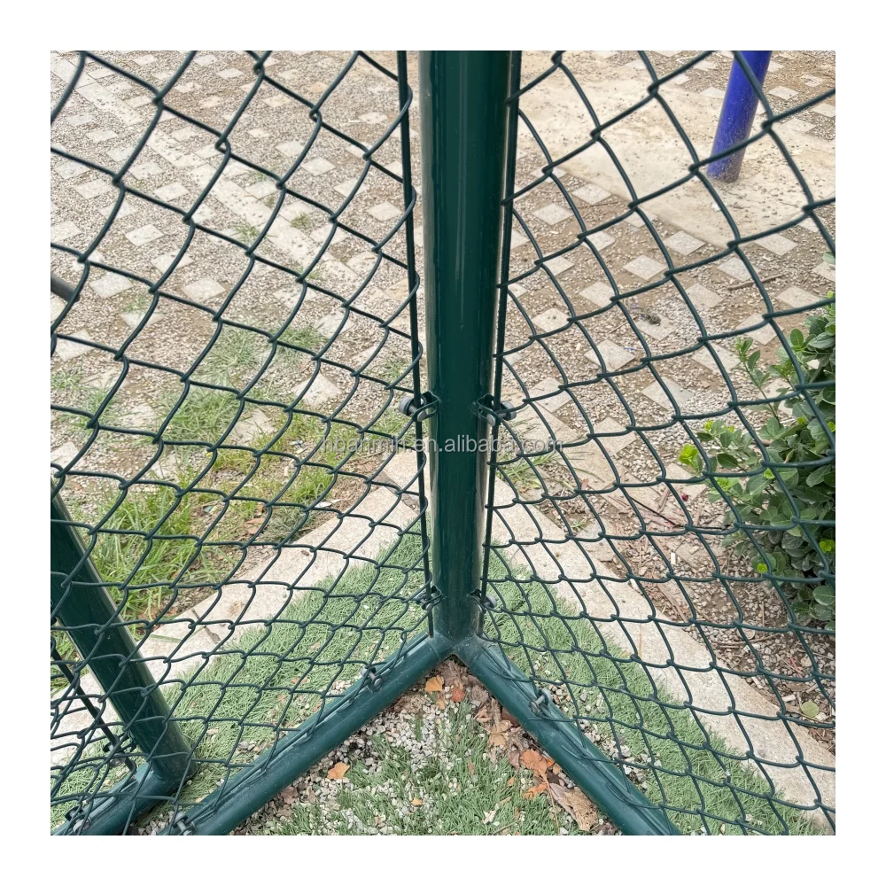Cheap wholesale used 9 gauge galvanized and pvc coated diamond shape cyclone wire chain link fence