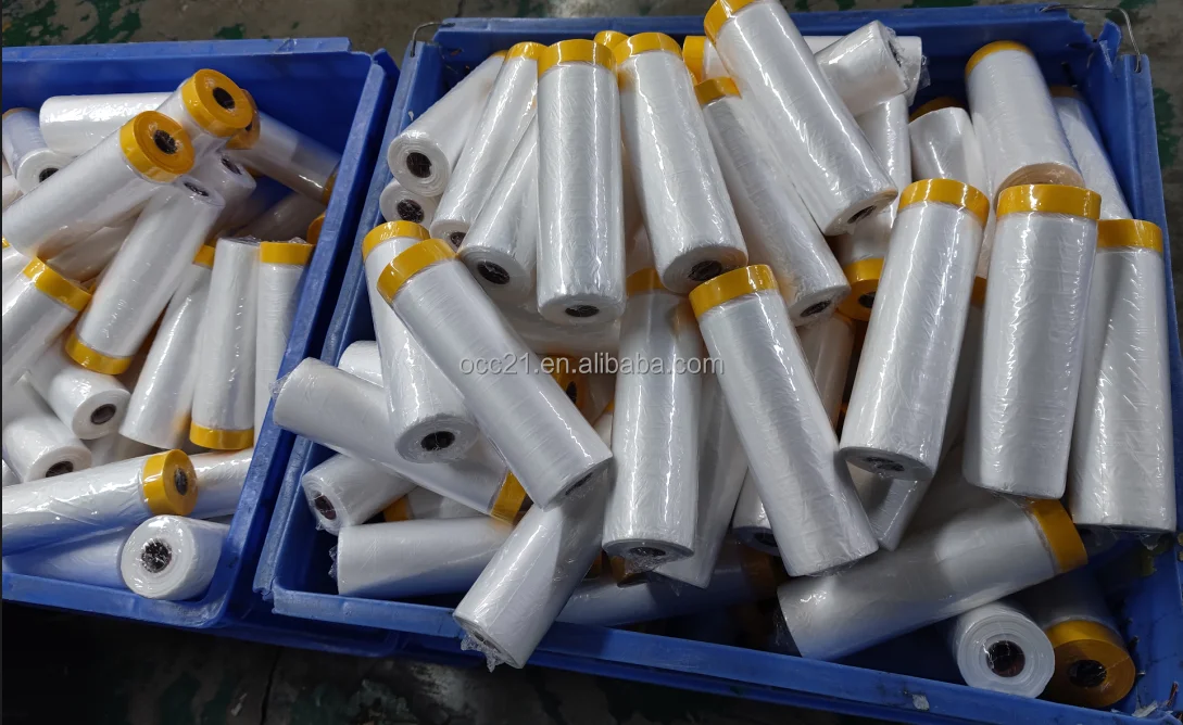 6 pack Pre-Taped Masking Film for Automotive Painting Covering