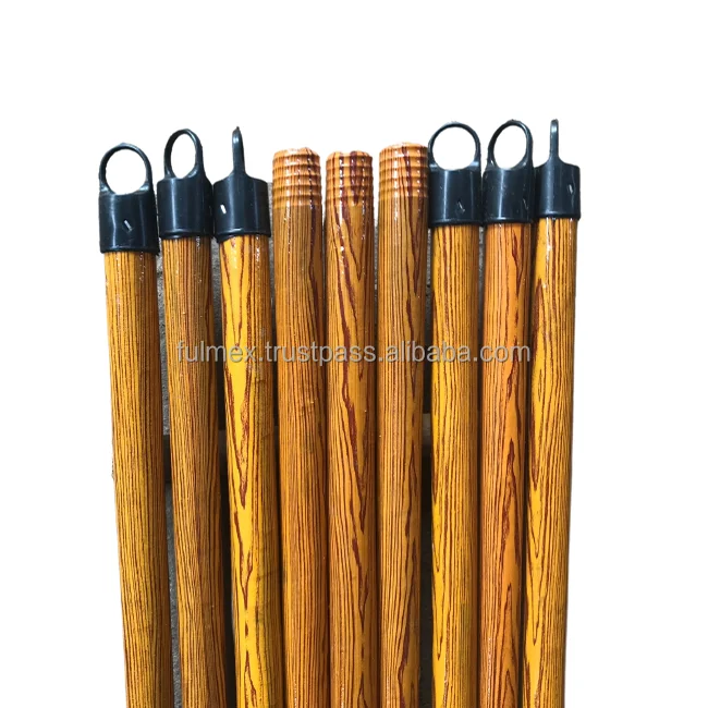Vietnam wooden broom handle pvc coated grain wood broom rods mop stick making machine cheapest price