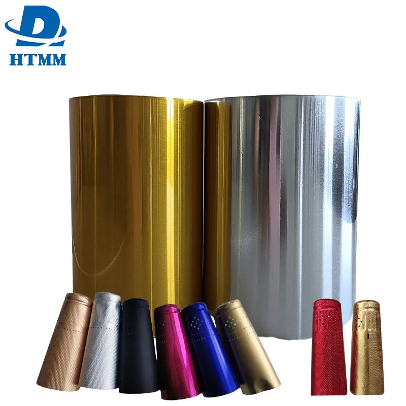 Professional Production Golden Color Aluminium Foil Customized Red Wine Cap Soft