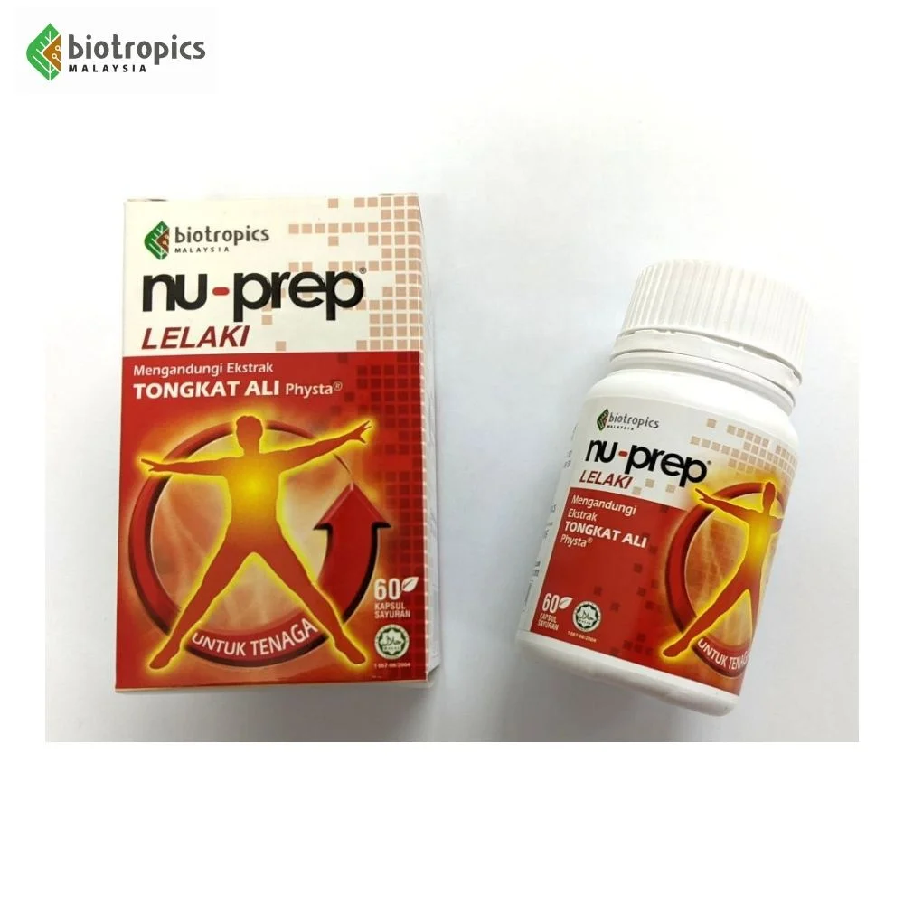 New Original Nu-Prep Brand Pure Malaysian Tongkat Ali Extract 60 Capsules Per Bottle for Male Vitality