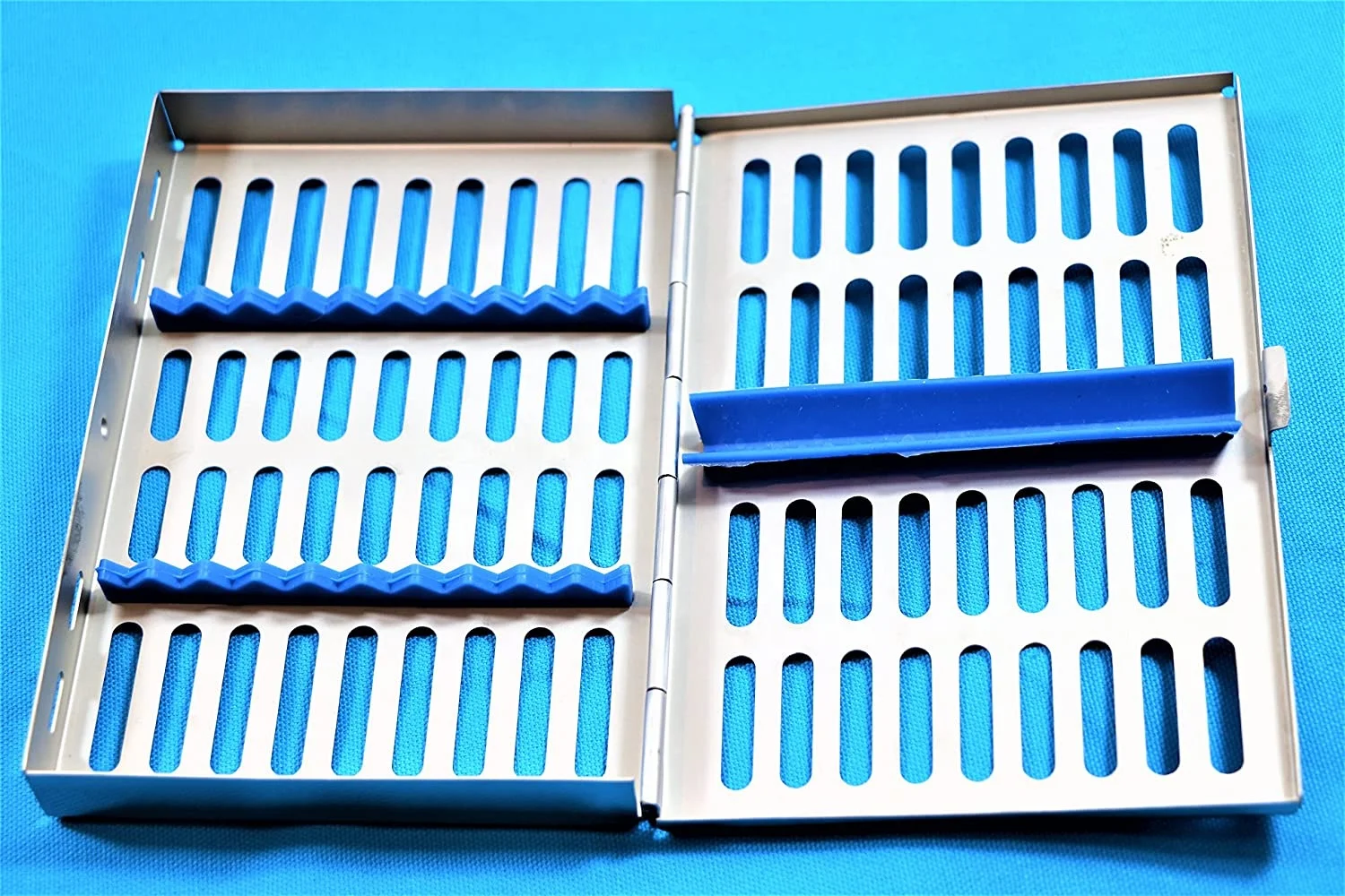 German Steel Dental Autoclave Sterilization Cassette Rack Box Tray for 10 Instruments