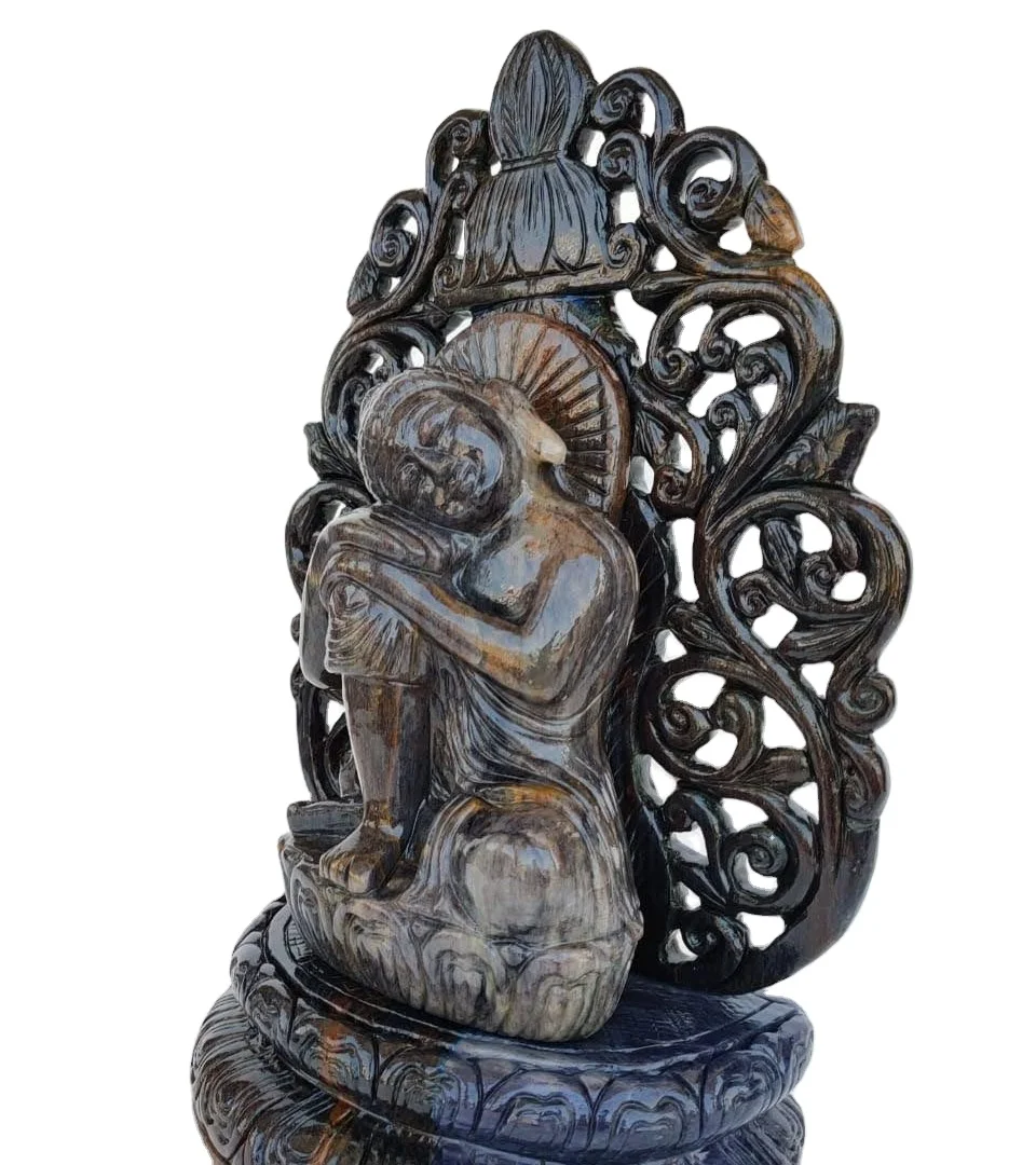 Top Quality Hot Selling Buy Top Quality Blue Aventurine Buddha Carving Sculpture Hand Carved Statue Figurine