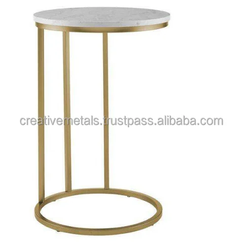 
European Style Furniture console table Round Coffee End Table with Different Color Metal 