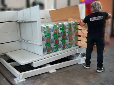 Best Toppy  Pallet Tilter L-Shape Silver for Beverage industry for Food & Beverage Factory