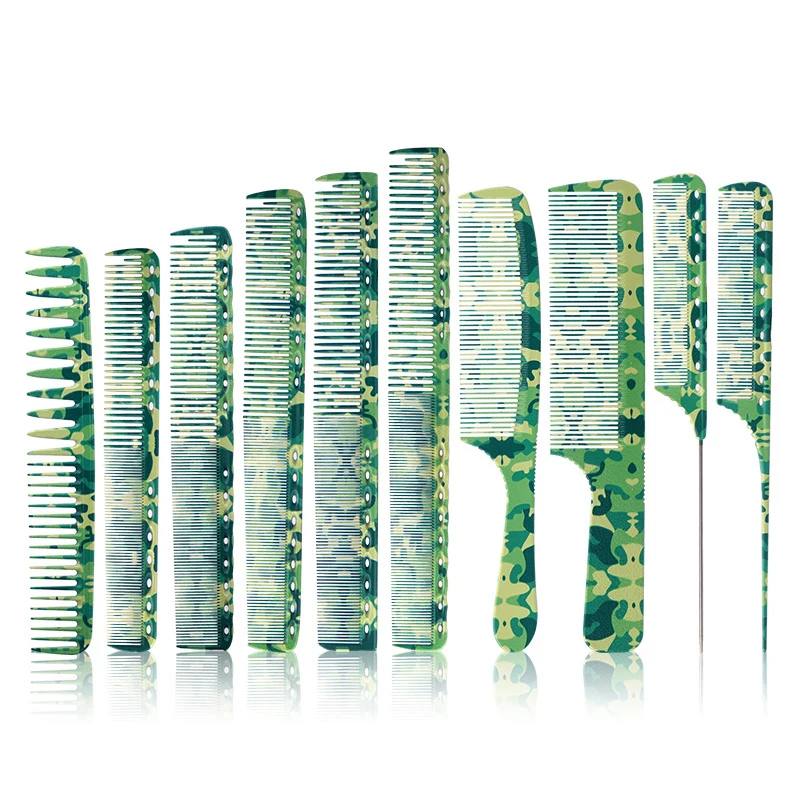 Камуфляжная зеленая расческа пластиковая щетка для выпрямления волос длинная Расческа стрижки с