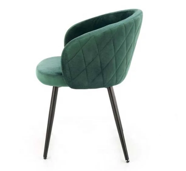 black metal dining chair fabric velvet padded kitchen chairs with arms high density foam wedding chair