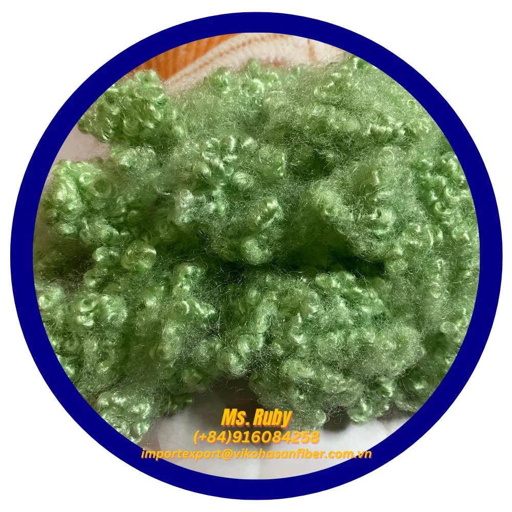 Best Price Recycled Green Grade Polyester Staple Fibres HCS Virgin Raw Pattern Filling Toys Pillow Mattress Automotive Interiors