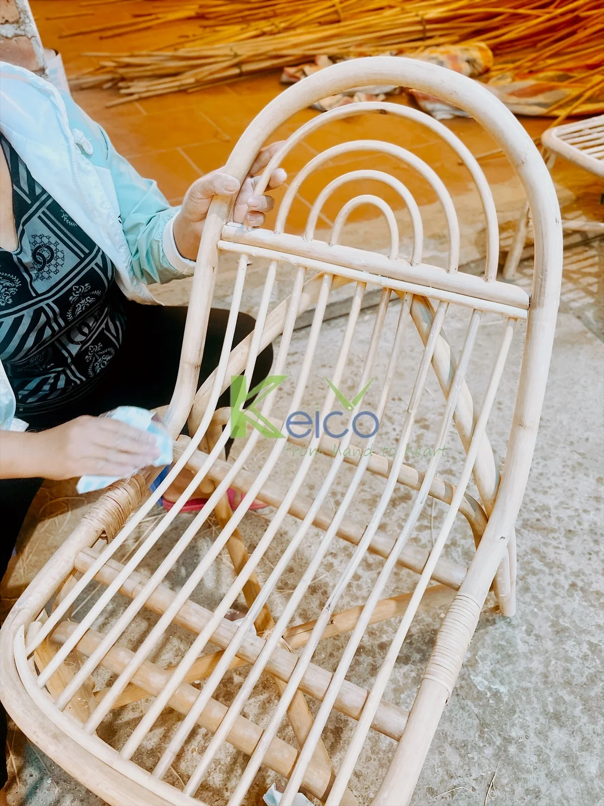 Плетеный стул из ротанга экологически чистый натуральный плетеный сделанный во Вьетнаме хорошая цена оптовая продажа