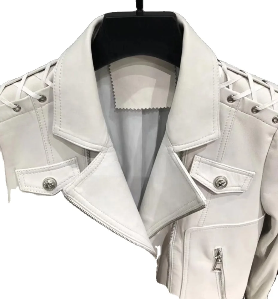 Ladies Black Real Lambskin Leather Coats Large size women Autumn winter New Faux leather jacket plus velvet slim long Ladies