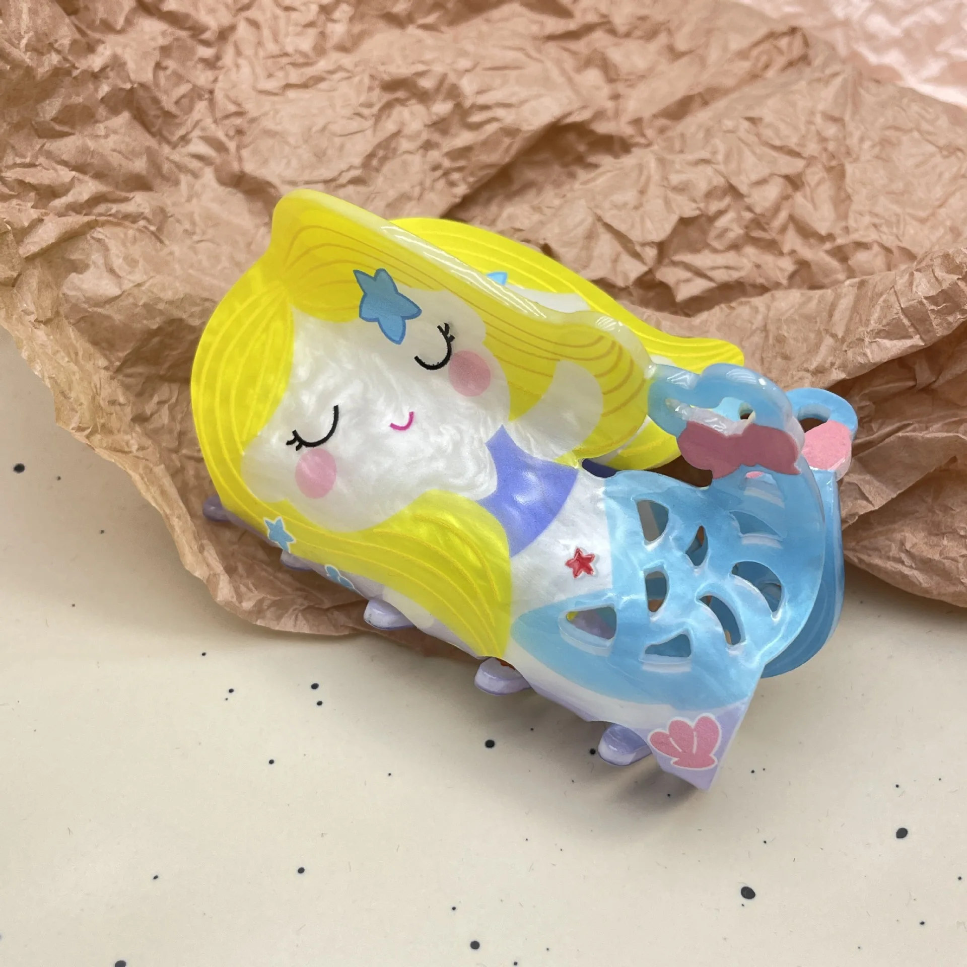 New Acrylic korean Cartoon Flower Tomato Crab Carrot Women Hair Claw Wholesale Shark Clip Headwear