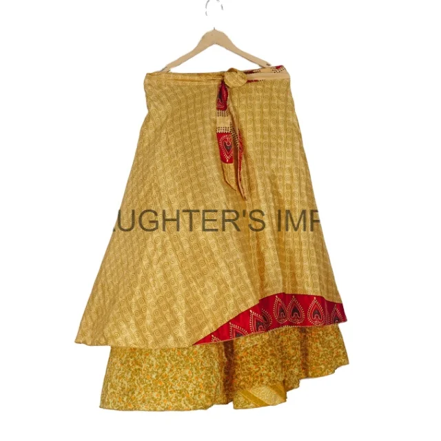 Indian Fashion Long Frilled Fashion Barcelona Skirt Bohemian Shiny Silk Skirt Fashion Boho Gypsy Summer Wear Skirt Sequin
