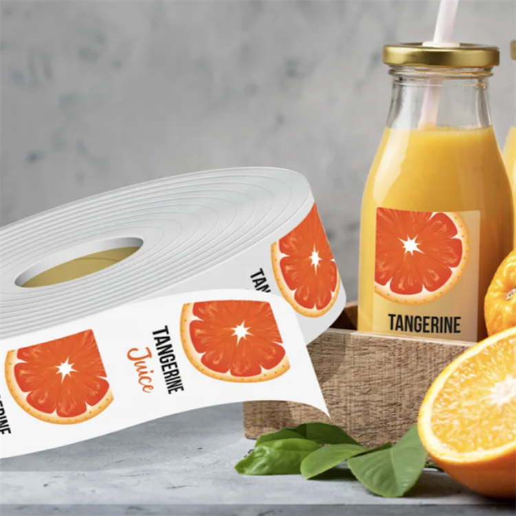 High Quality Custom Printed Design Your Own Adhesive Waterproof Logo For Juice Drink Sticker Label