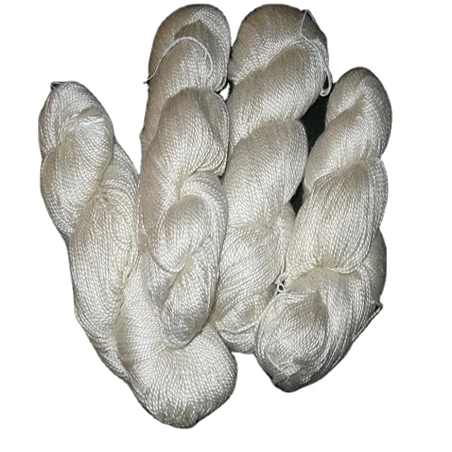 Bojay 100% Mulberry Spun Silk 60Nm/2 Super Grade Bleached Dyed Carpet Weaving High Quality Natural Raw Pattern Knitting Good