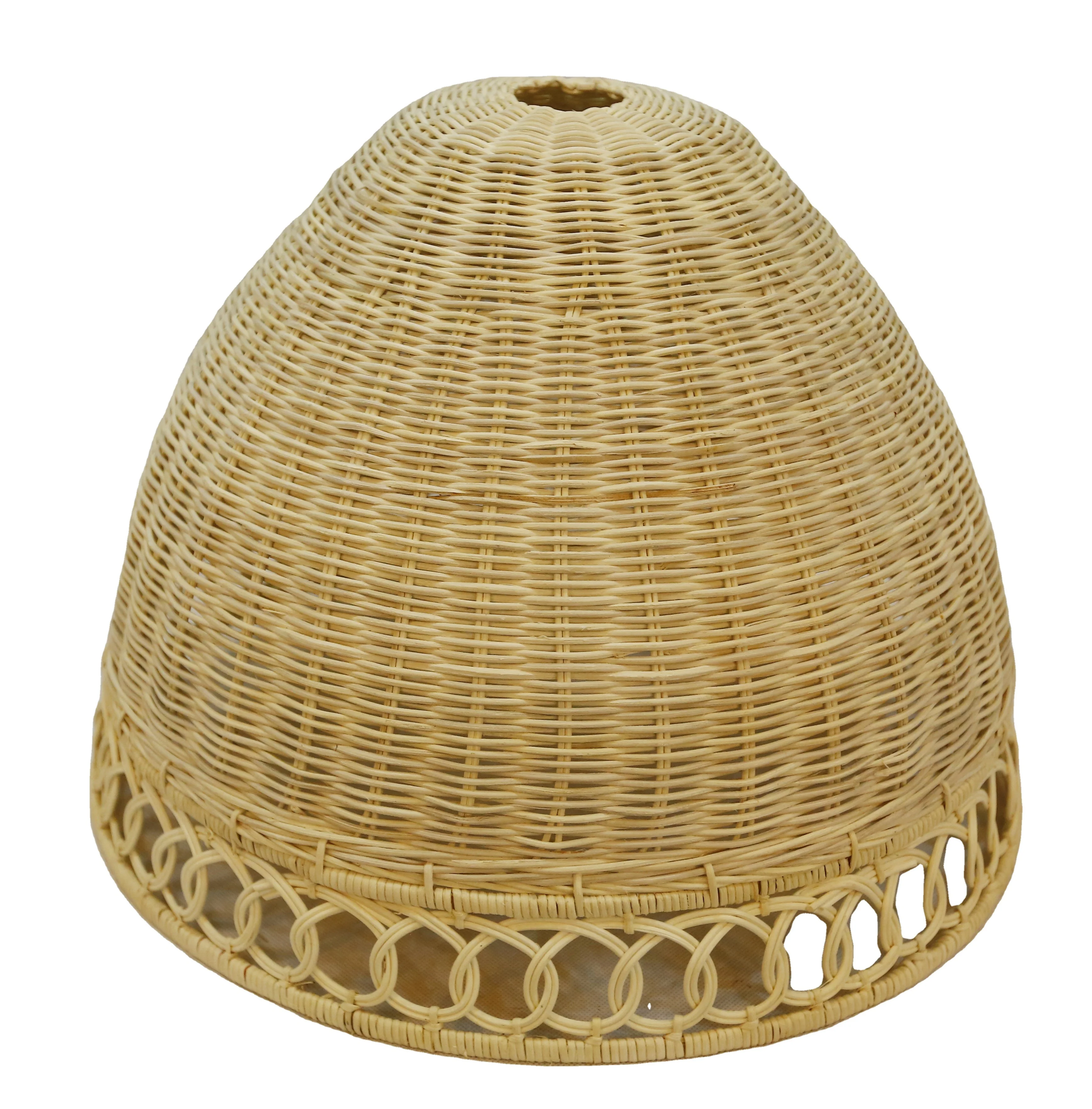 Decoration Chandelier Lamps Fixtures Rattan Suspension Bamboo Shade Hanging Pendant Lights Lamp Cover From Vietnam