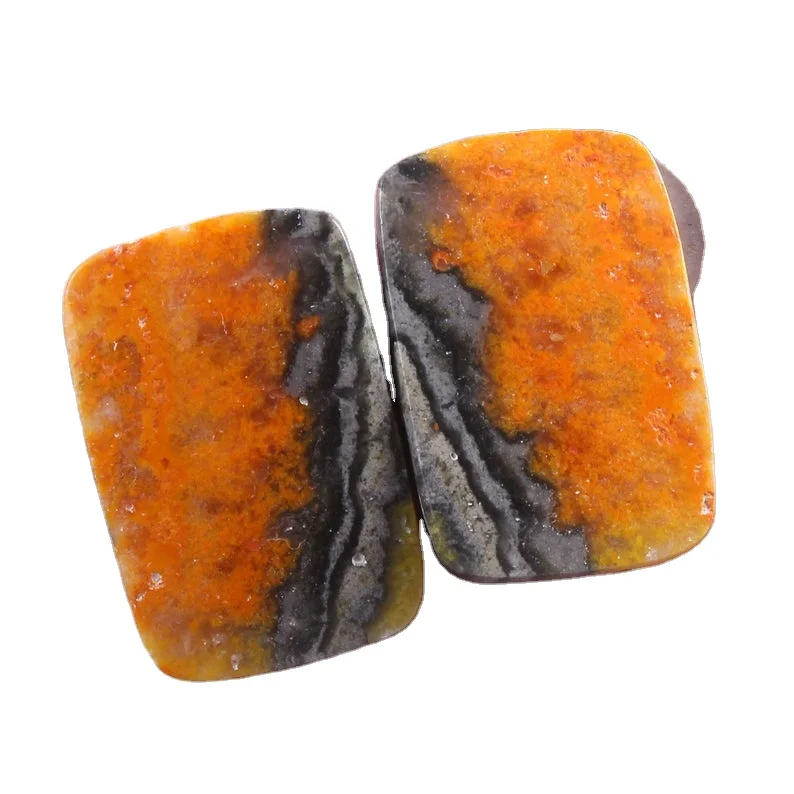 100% Natural Bumble Bee Jasper Smooth Cabochon Loose Stone Polished Fancy Shape Gemstone For Pendent For Making Jewelry Bulk OEM