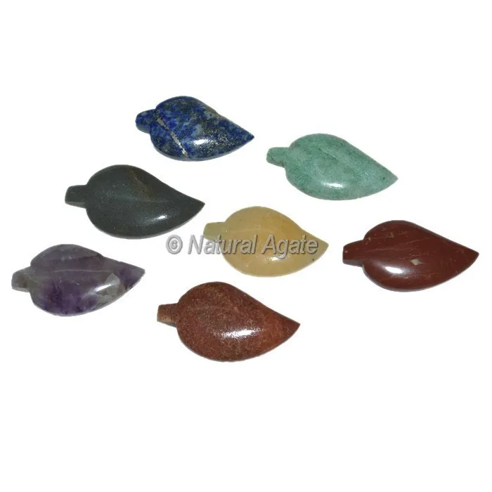 Natural healing genuine stone chakra products for meditation dengshui Crystal Quartz Oval Chakra Set for sale